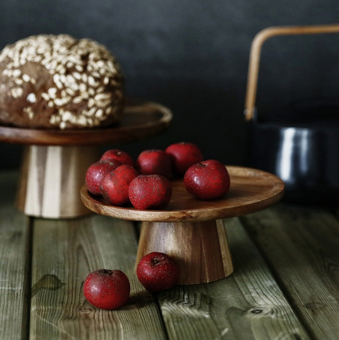 Natural Wood Fruit Tray for Living Room Small Large